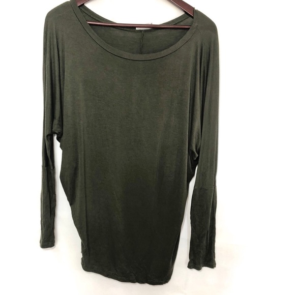 green batwing top